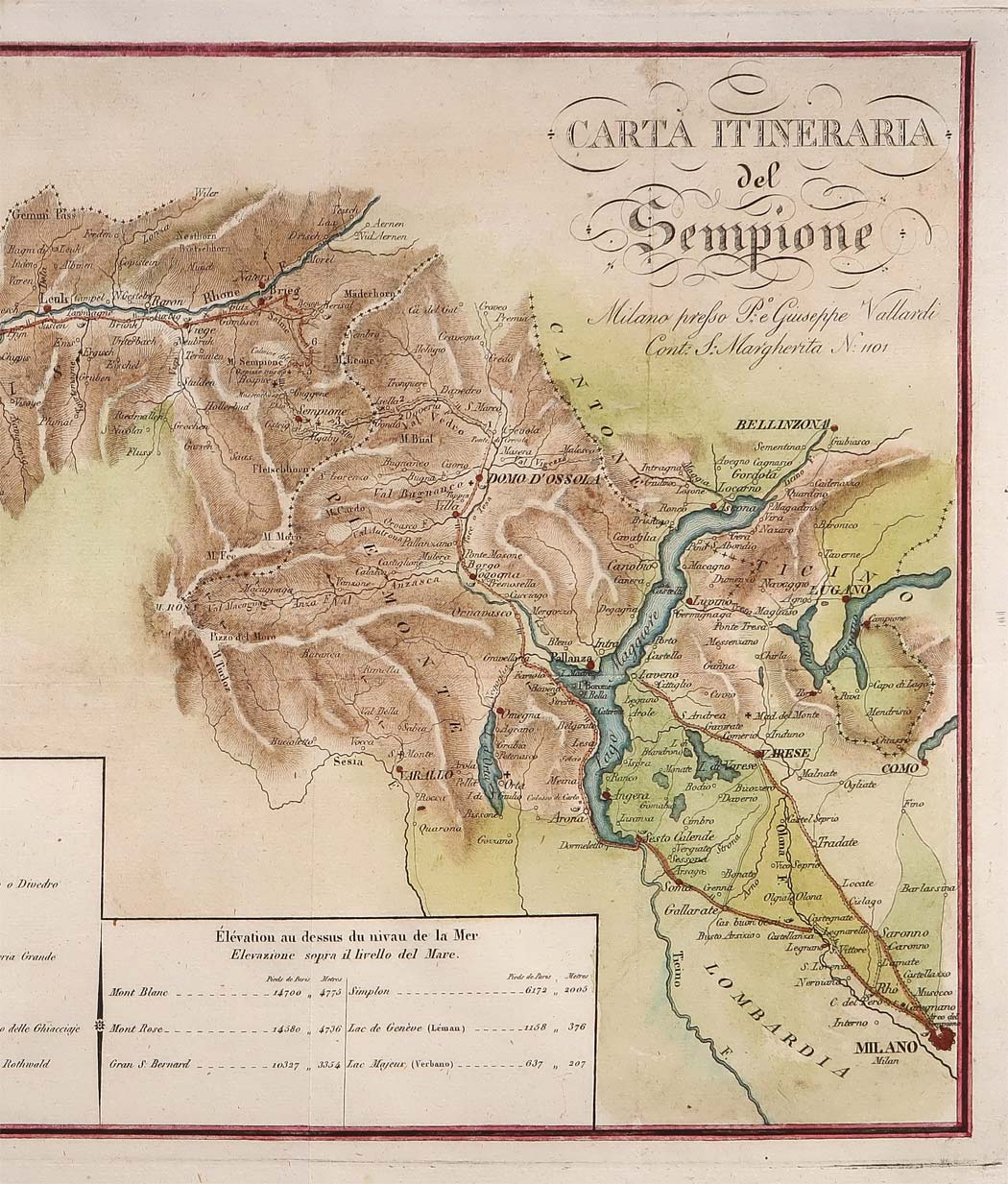carta itineraria sempione
