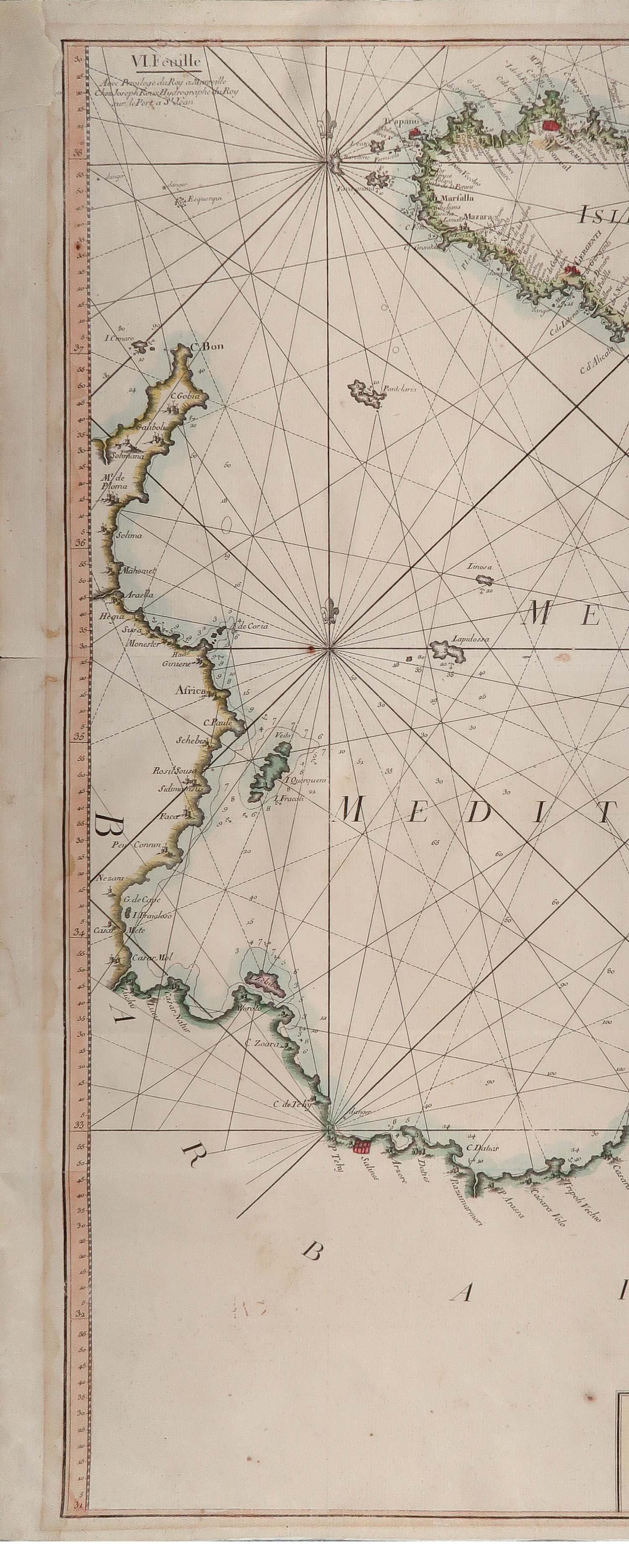 carta nautica antica sicilia