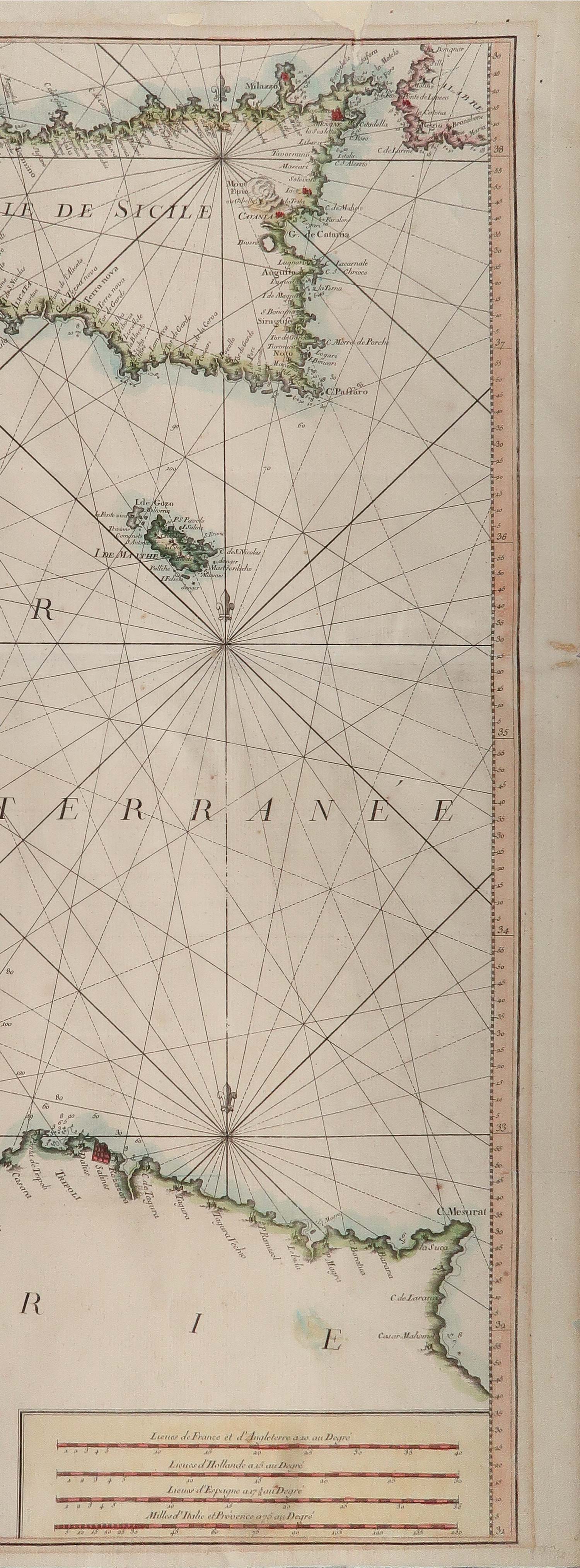 carta nautica antica sicilia