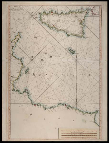 carta nautica sicilia roux