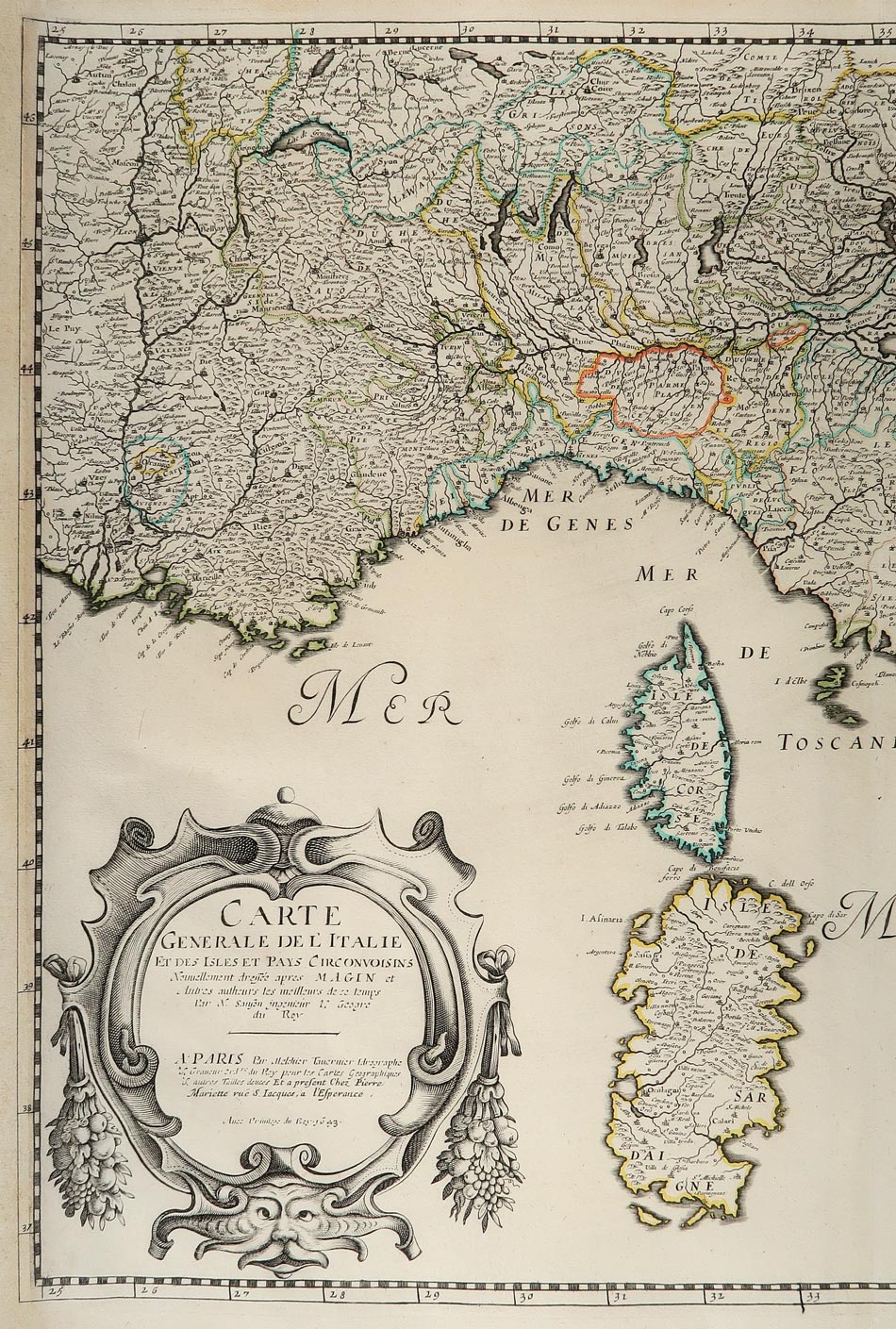 carte generale italie sanson