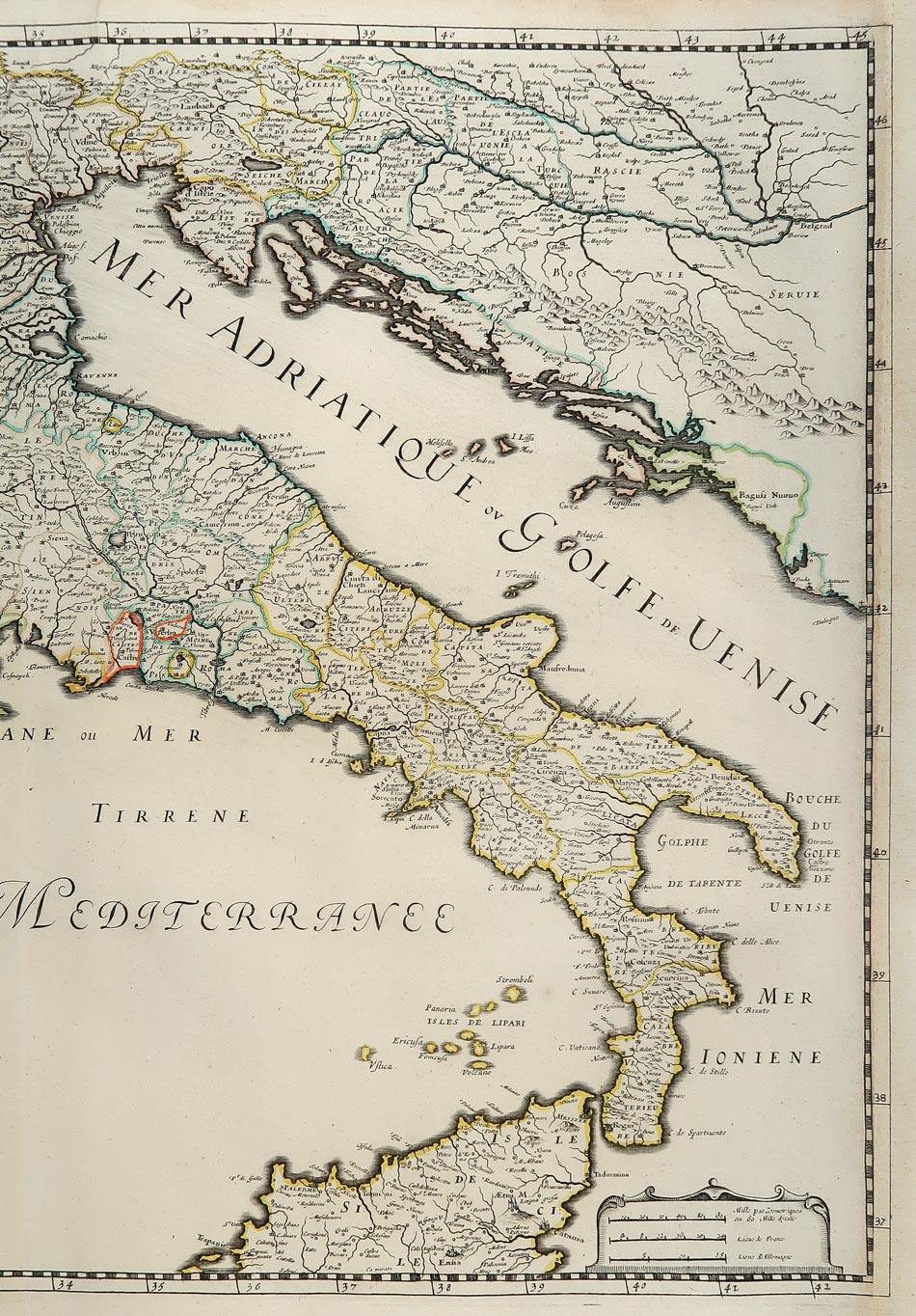 carte generale italie sanson