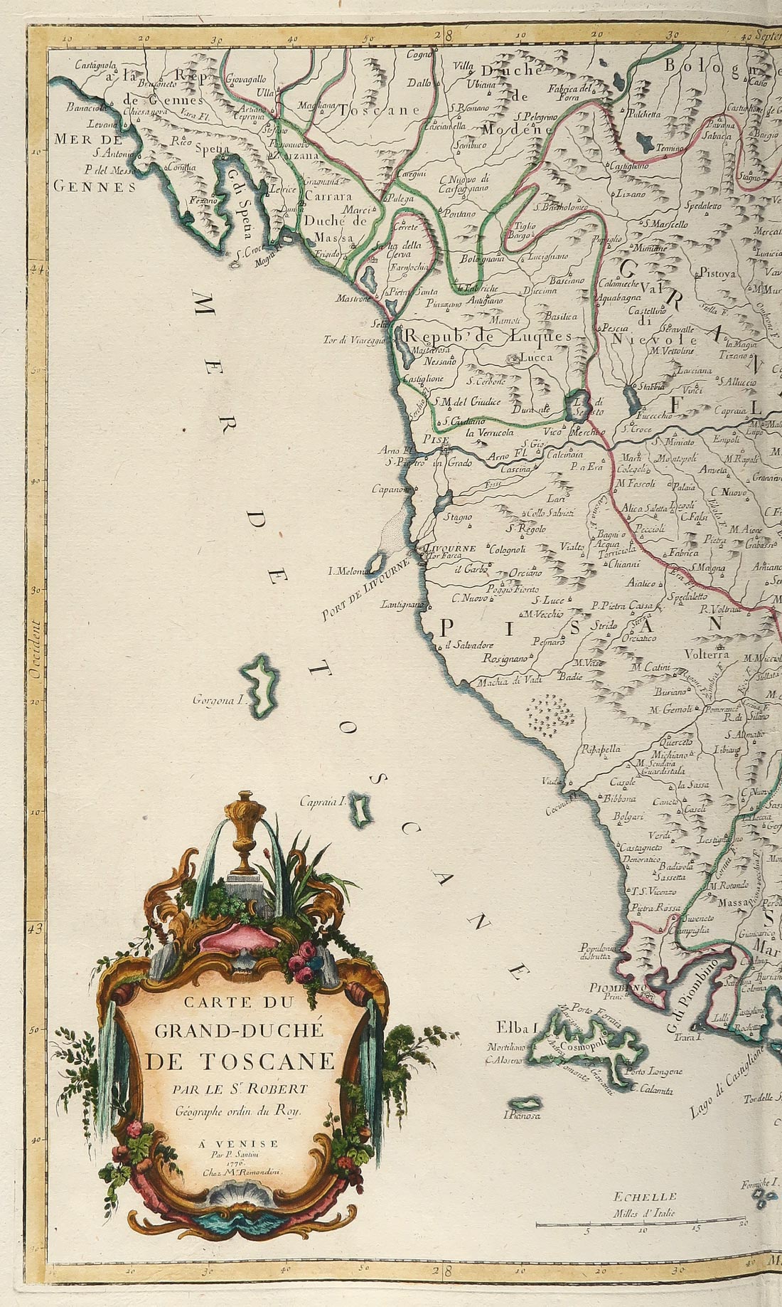 carte grand duché toscana santini