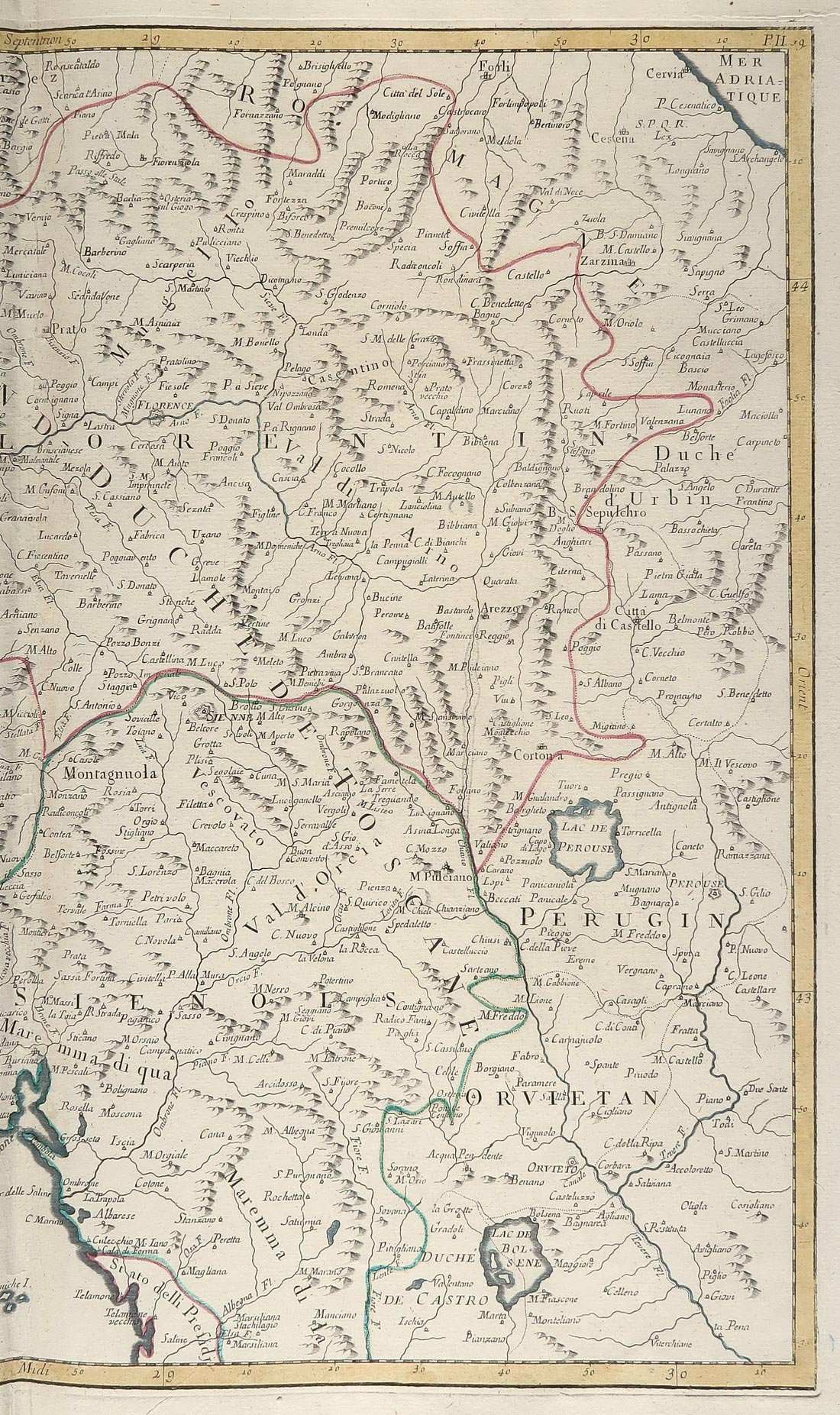 carte grand duché toscana santini