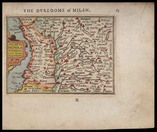 carta geografica dukedome milan galle