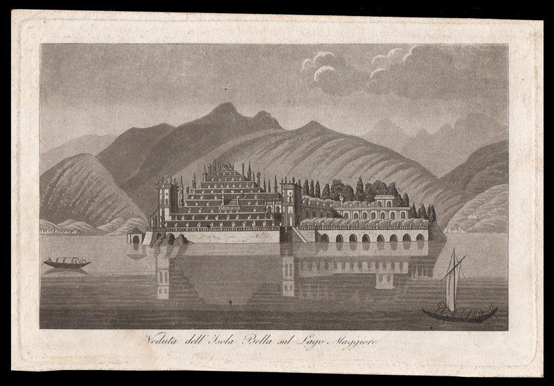 stampa antica isola bella nel gandini