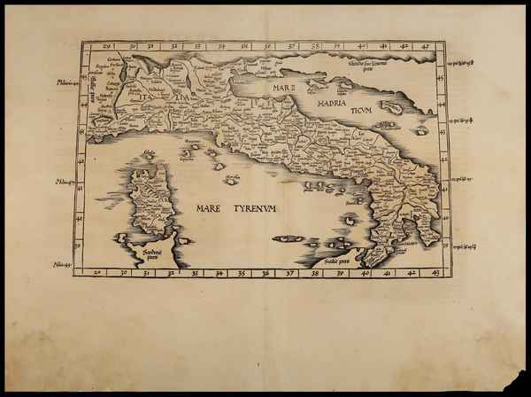 carta geografica italia waldseemüller fries