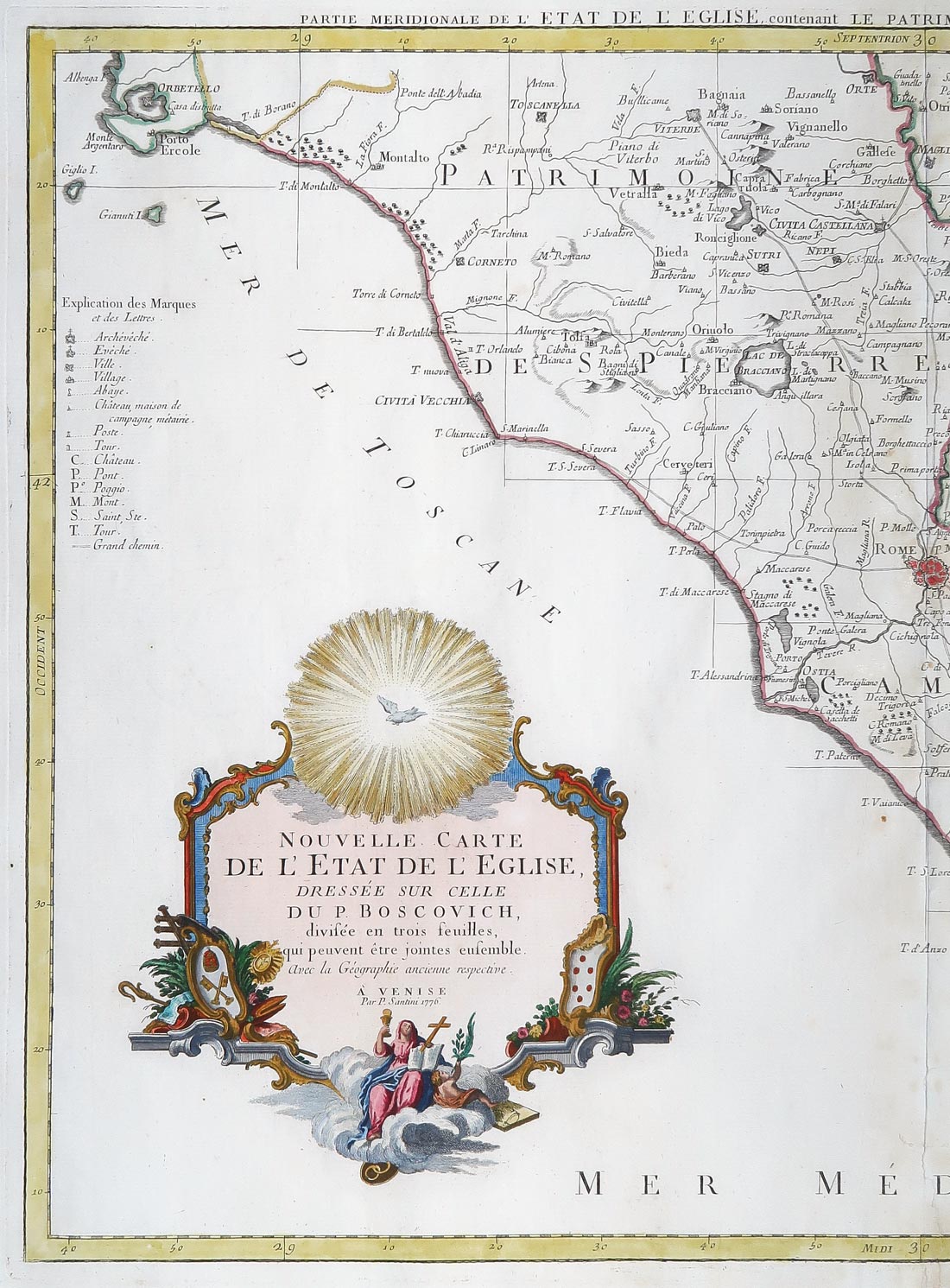 mappa nouvelle carte etat eglise santini nouvelle carte etat eglise santini