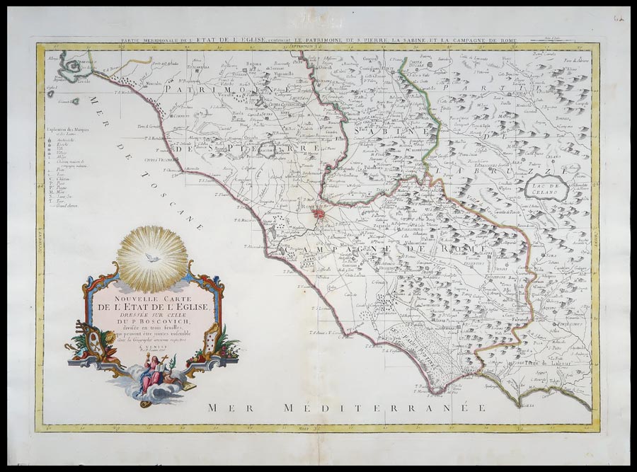 mappa nouvelle carte etat eglise santini