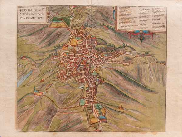 stampa antica perugia braun