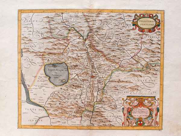 carta geografica antica territorio perugia