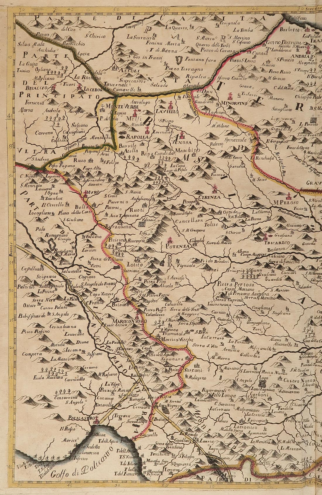 carta geografica provincie basilicata terra bari petrini