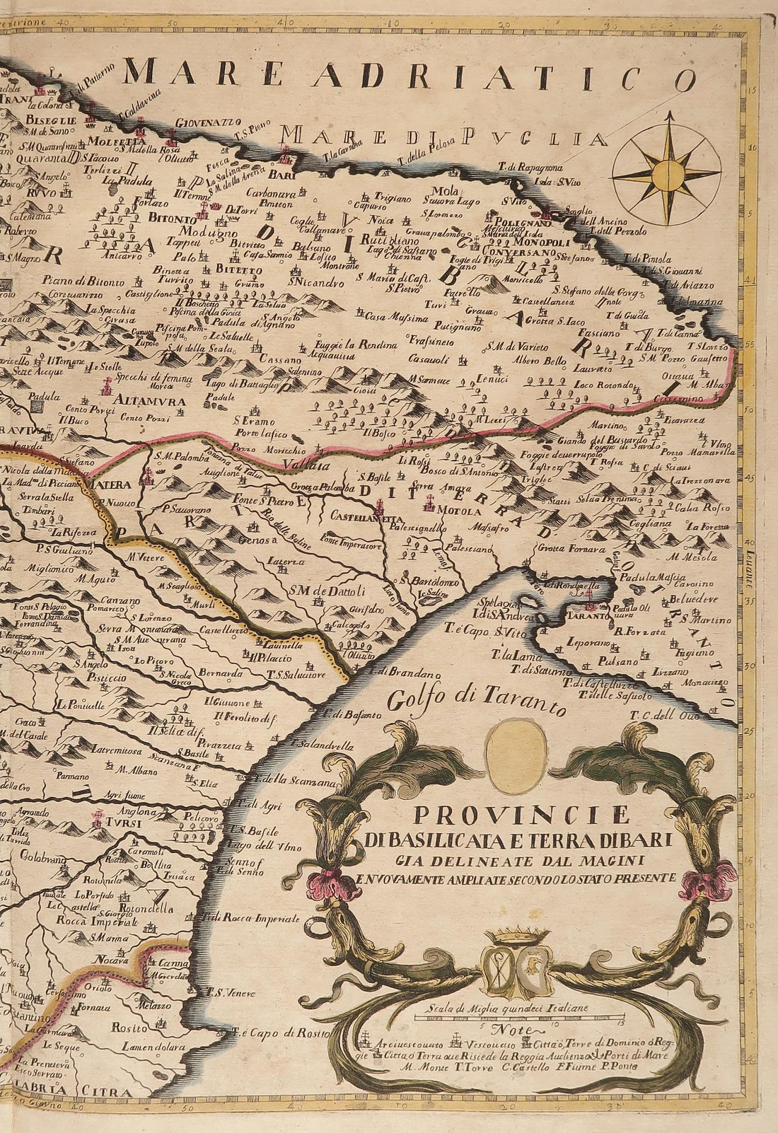 carta geografica provincie basilicata terra bari petrini