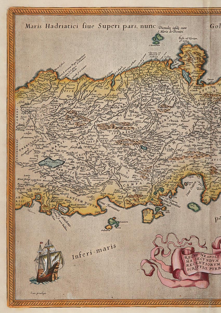 carta geografica regni neapolitani verissima descriptio