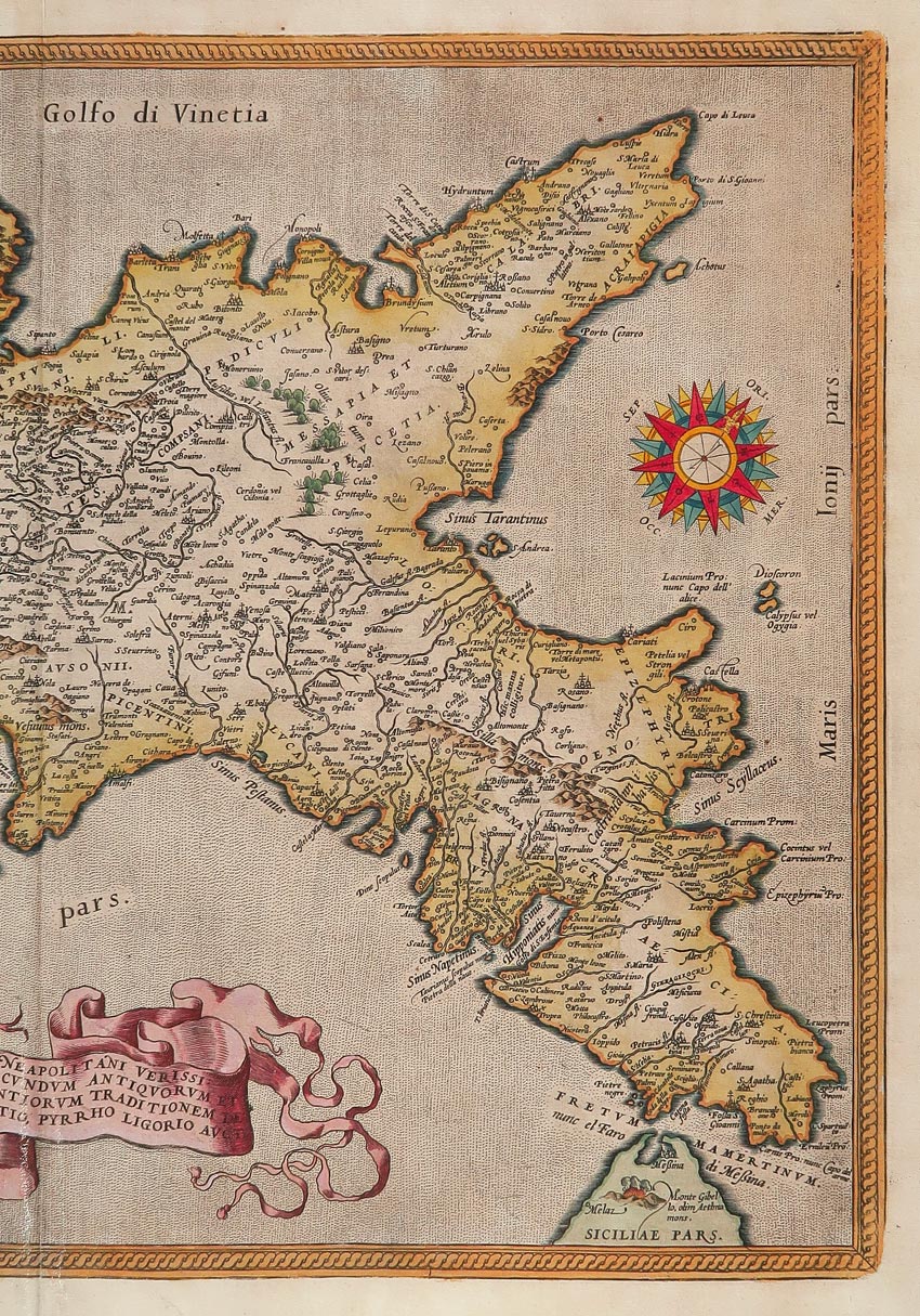 carta geografica regni neapolitani verissima descriptio