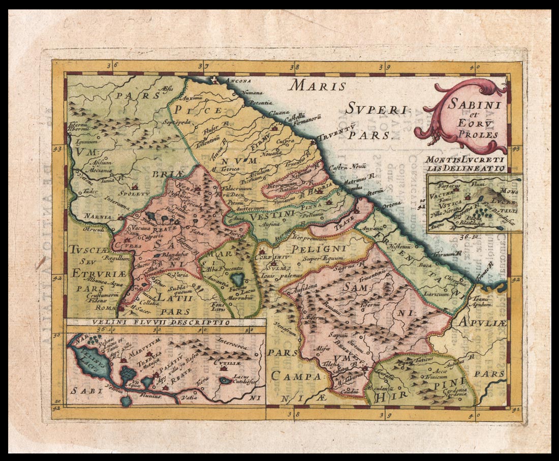 carta geografica antica sabini eorum proles