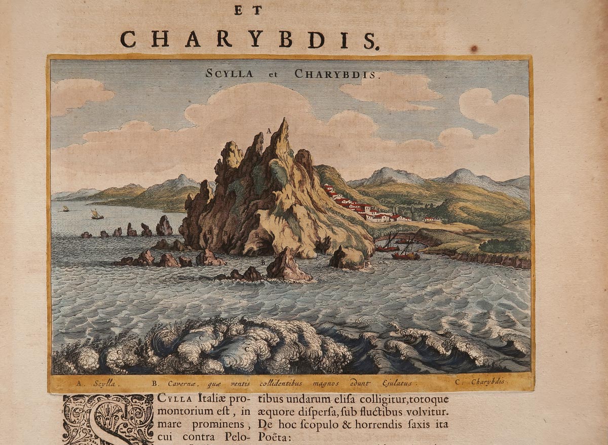 stampa antica scylla charybdis