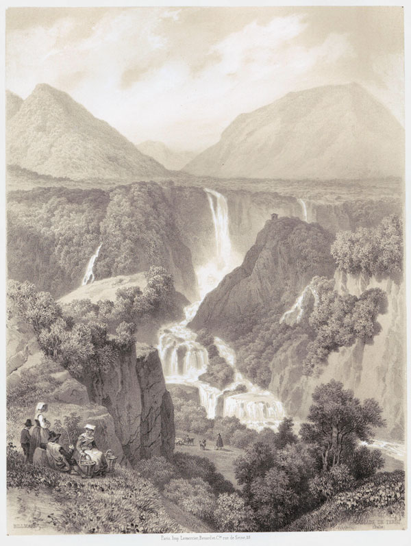 stampa antica cascate terni billmark stampa cascate terni billmark