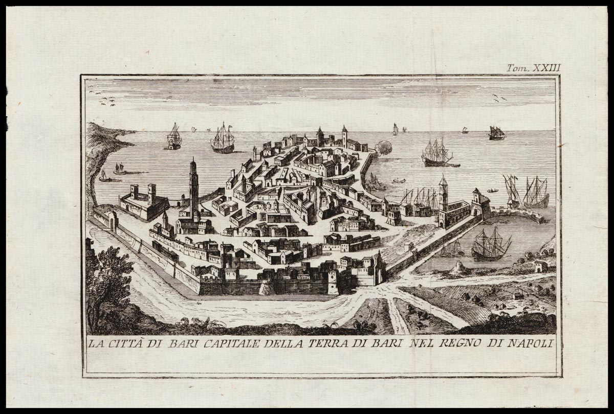 stampa antica città bari salmon
