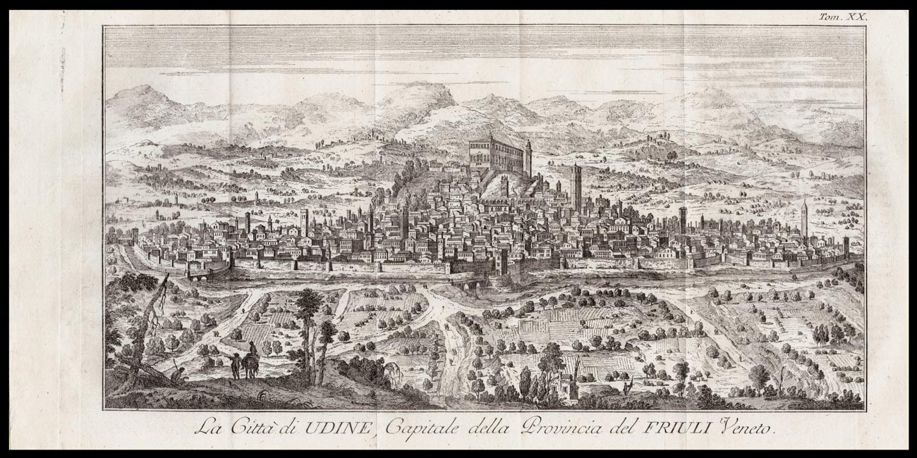 stampa antica città udine salmon