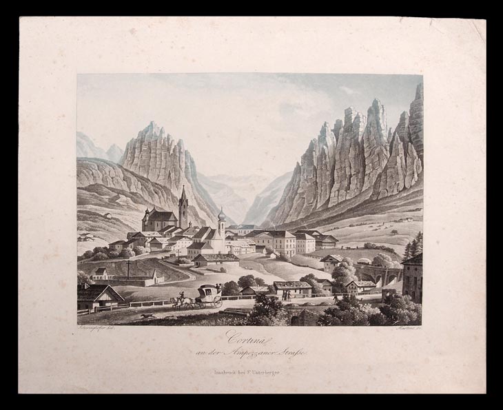 stampa antica cortina d'ampezzo