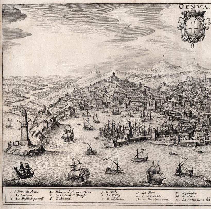 stampa antica genova merian stampa genova merian