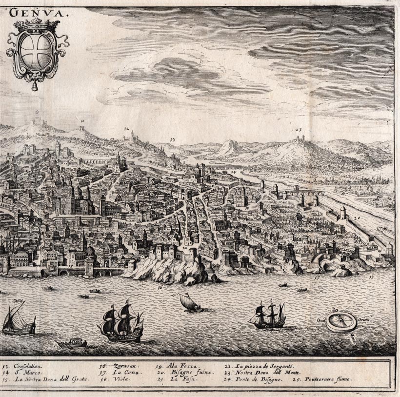 stampa antica genova merian stampa genova merian