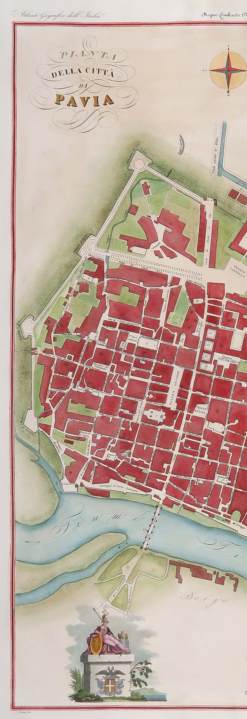 stampa antica pavia zuccagni dettaglio stampa antica pavia dettaglio