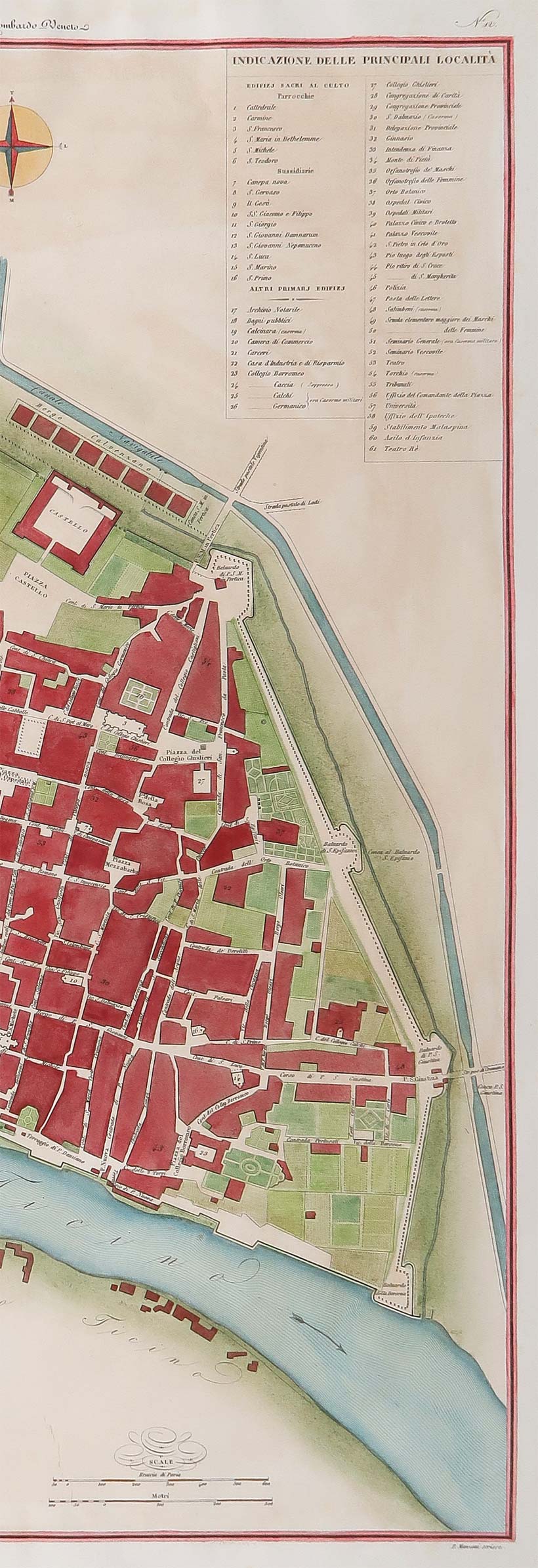 stampa antica pavia zuccagni dettaglio stampa antica pavia dettaglio