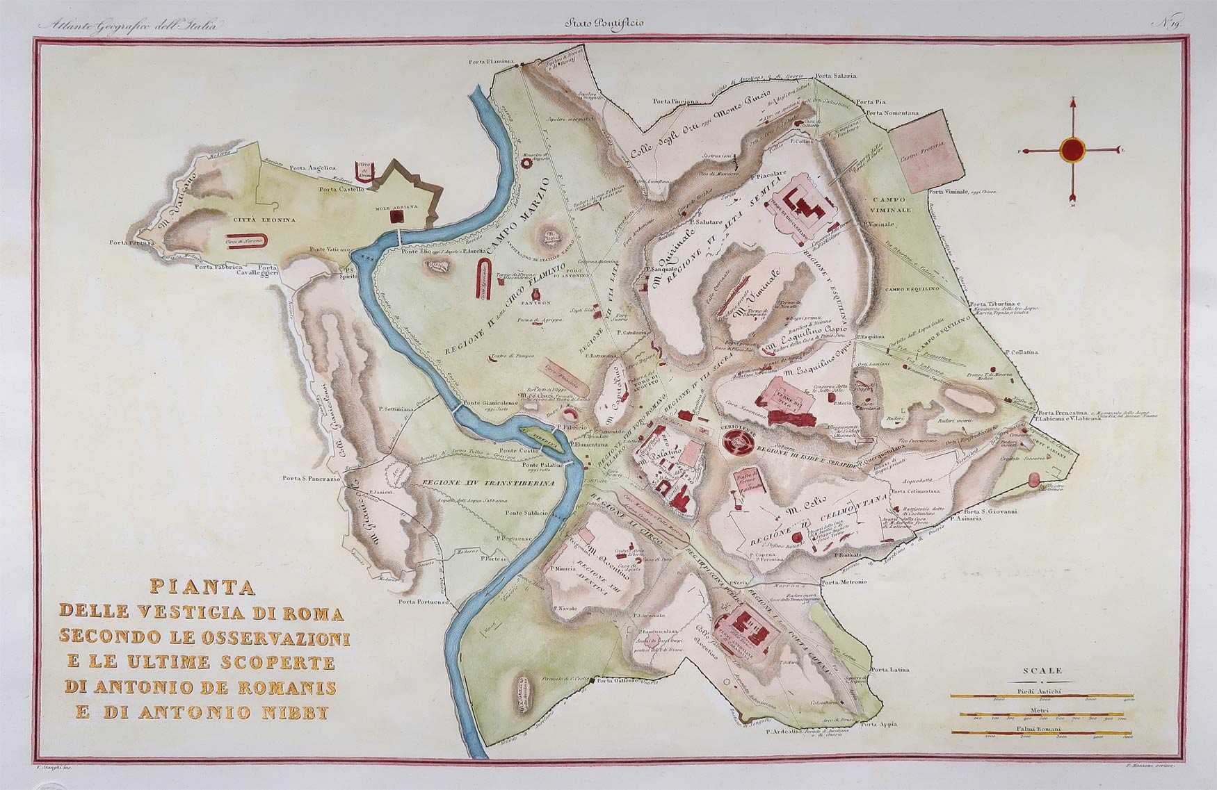 stampa antica pianta vestigia roma stampa antica pianta vestigia roma
