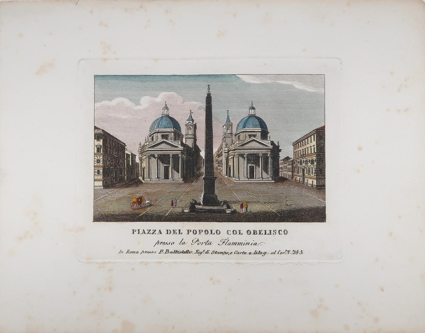 stampa antica piazza popolo