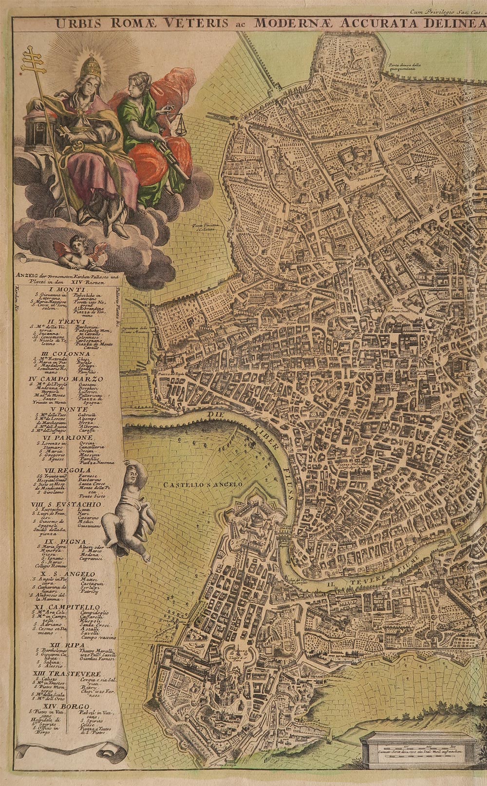 stampa antica pianta roma