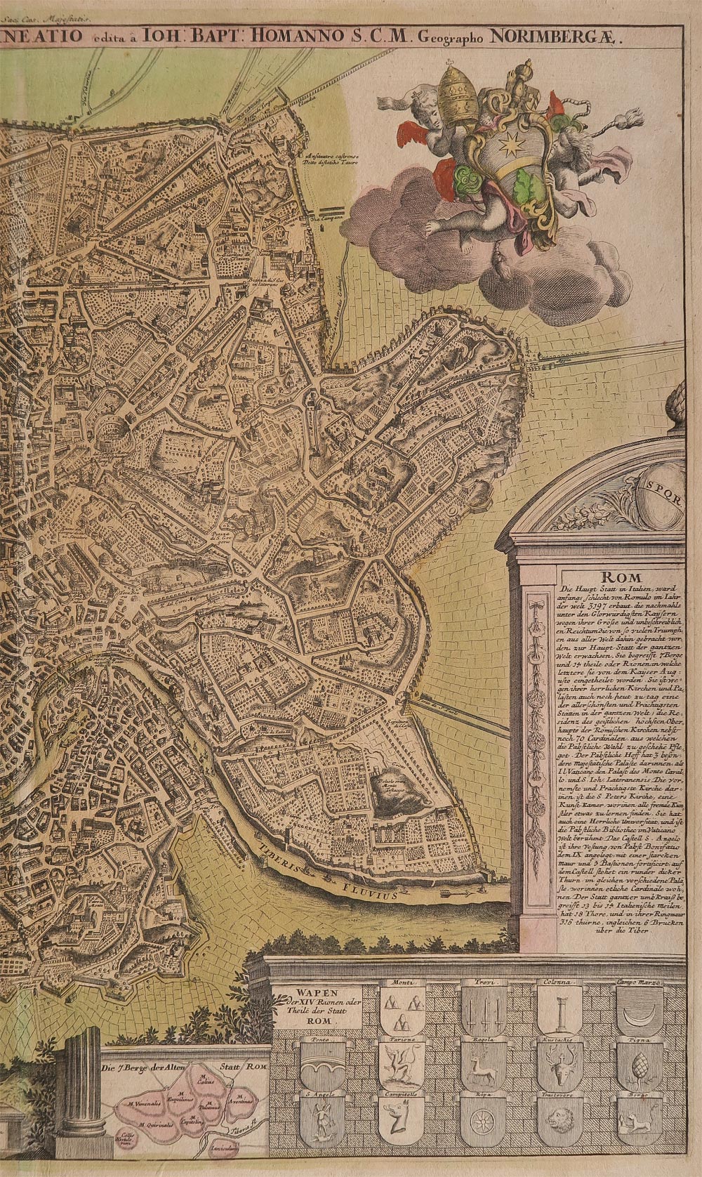 stampa antica pianta roma