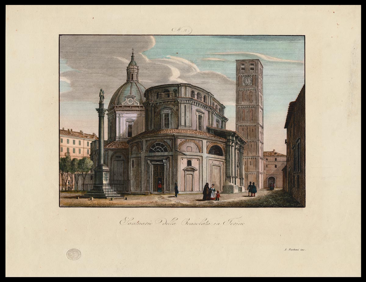 stampa antica santuario consolata torino