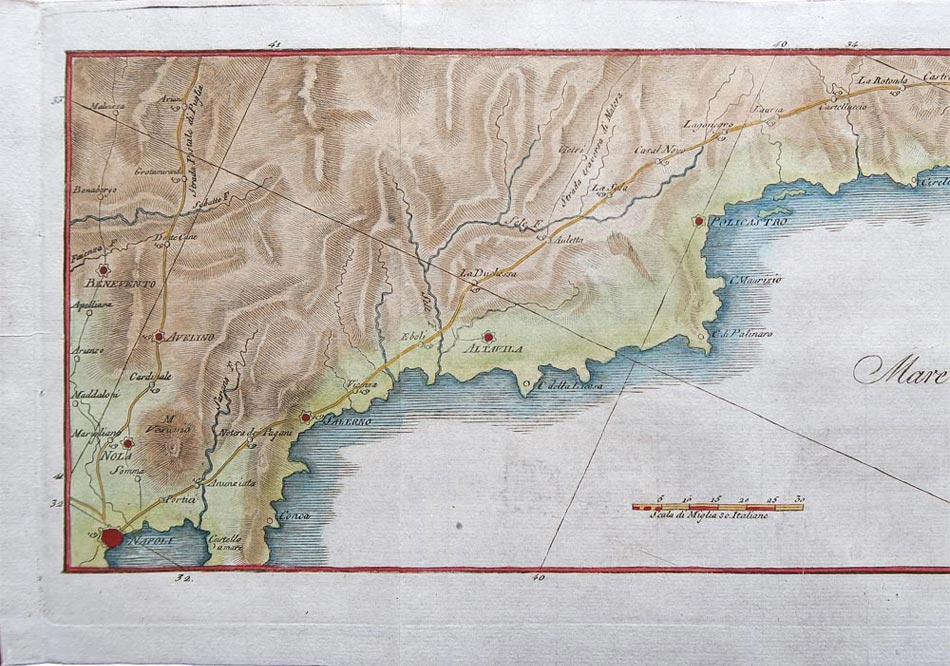 carta geografica viaggio napoli messina