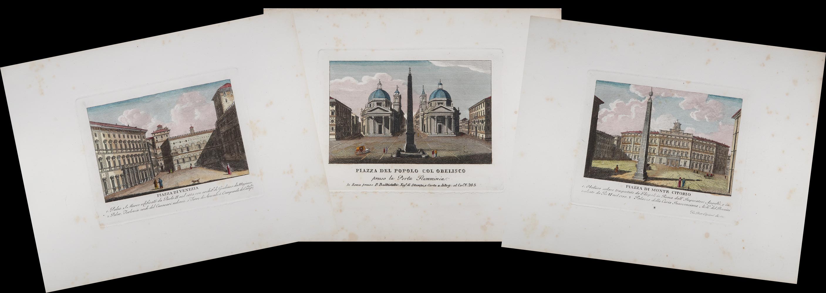 stampe antiche piazze roma