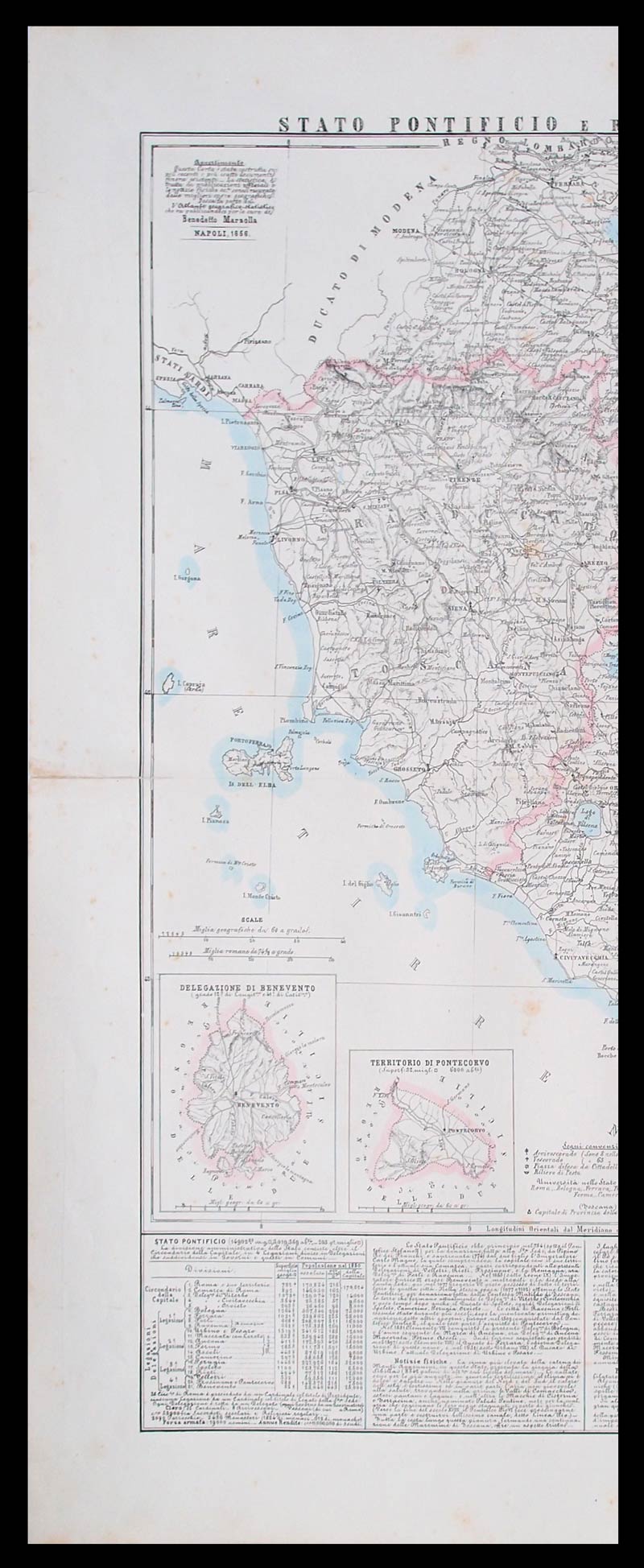 carta geografica stati pontifici marzolla