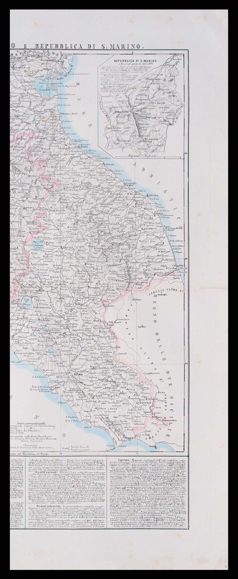 carta geografica stati pontifici marzolla