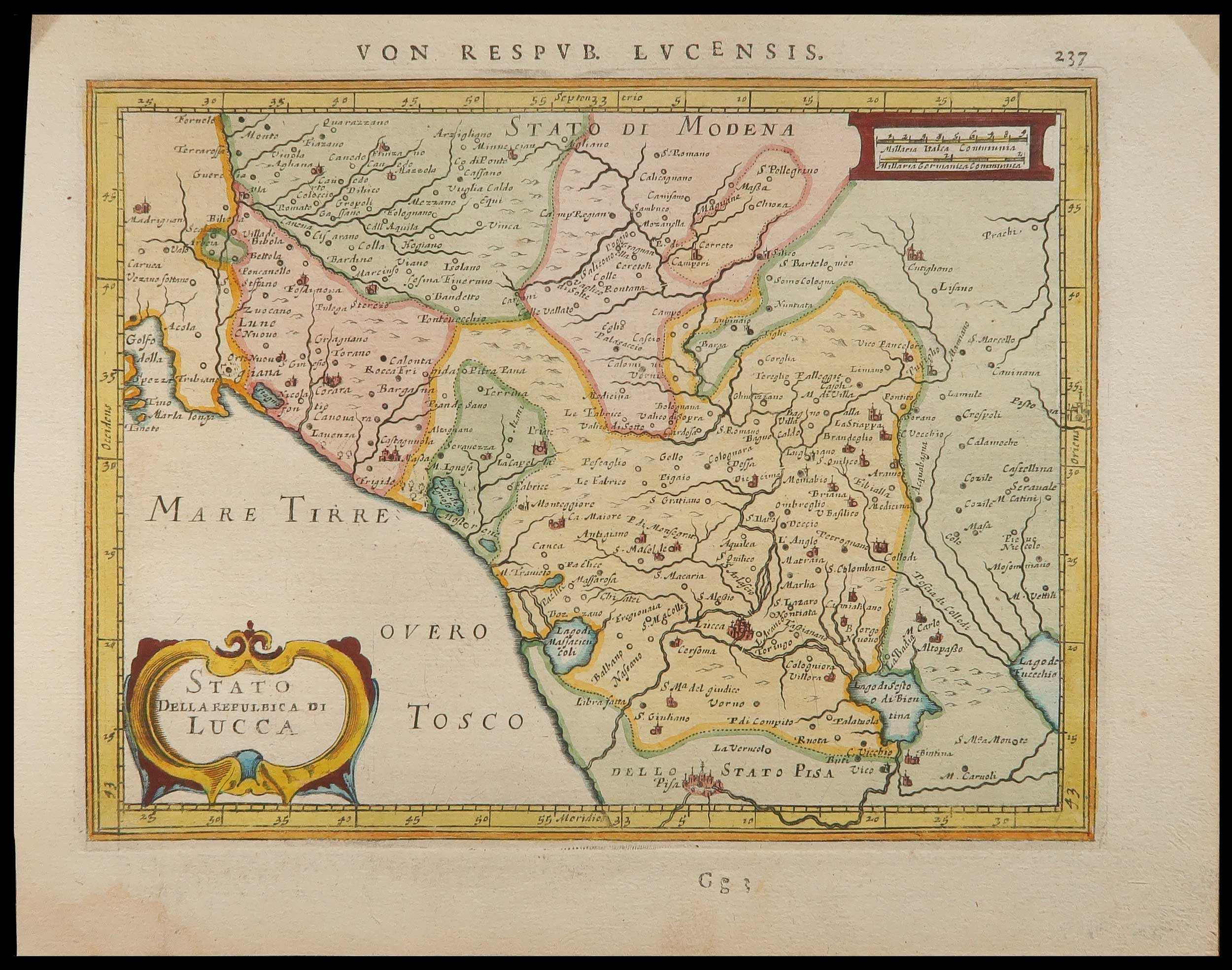 carta geografica antica stato lucca