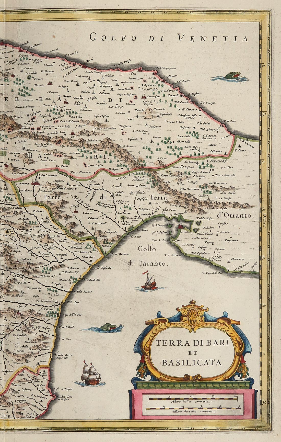 carta geografica puglia basilicata terra bari