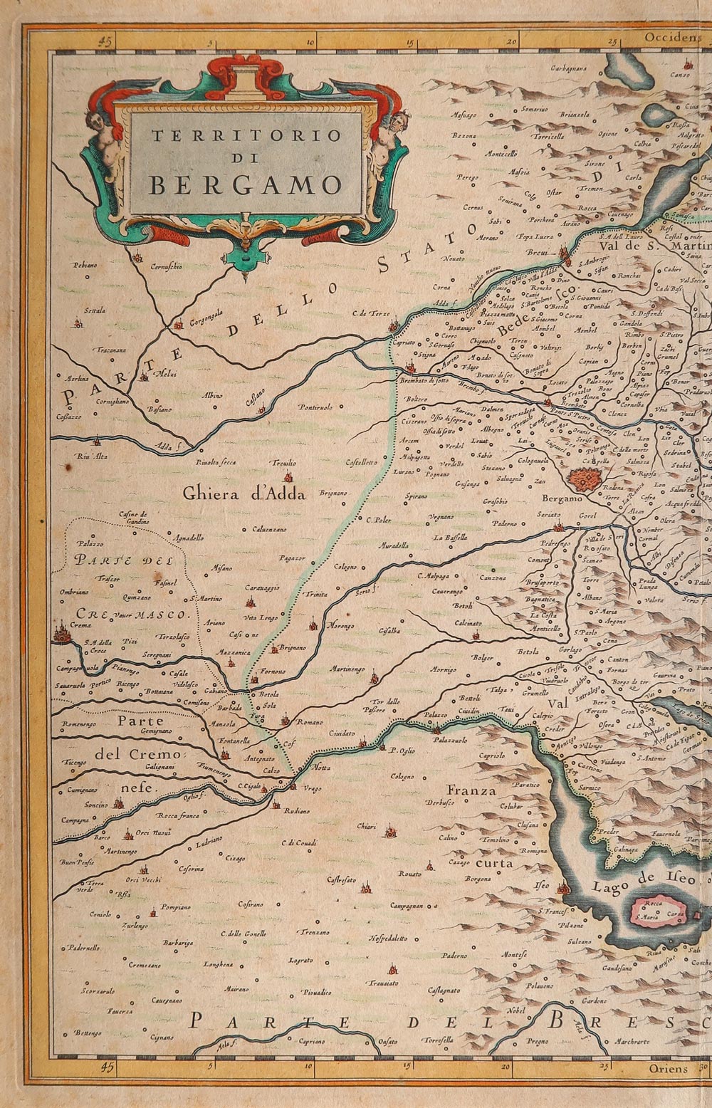 carta geografica antica territorio bergamo hondius carta geografica territorio bergamo hondius