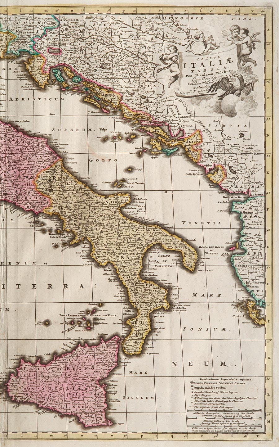totius italiae tabula visscher schenk totius italiae tabula visscher