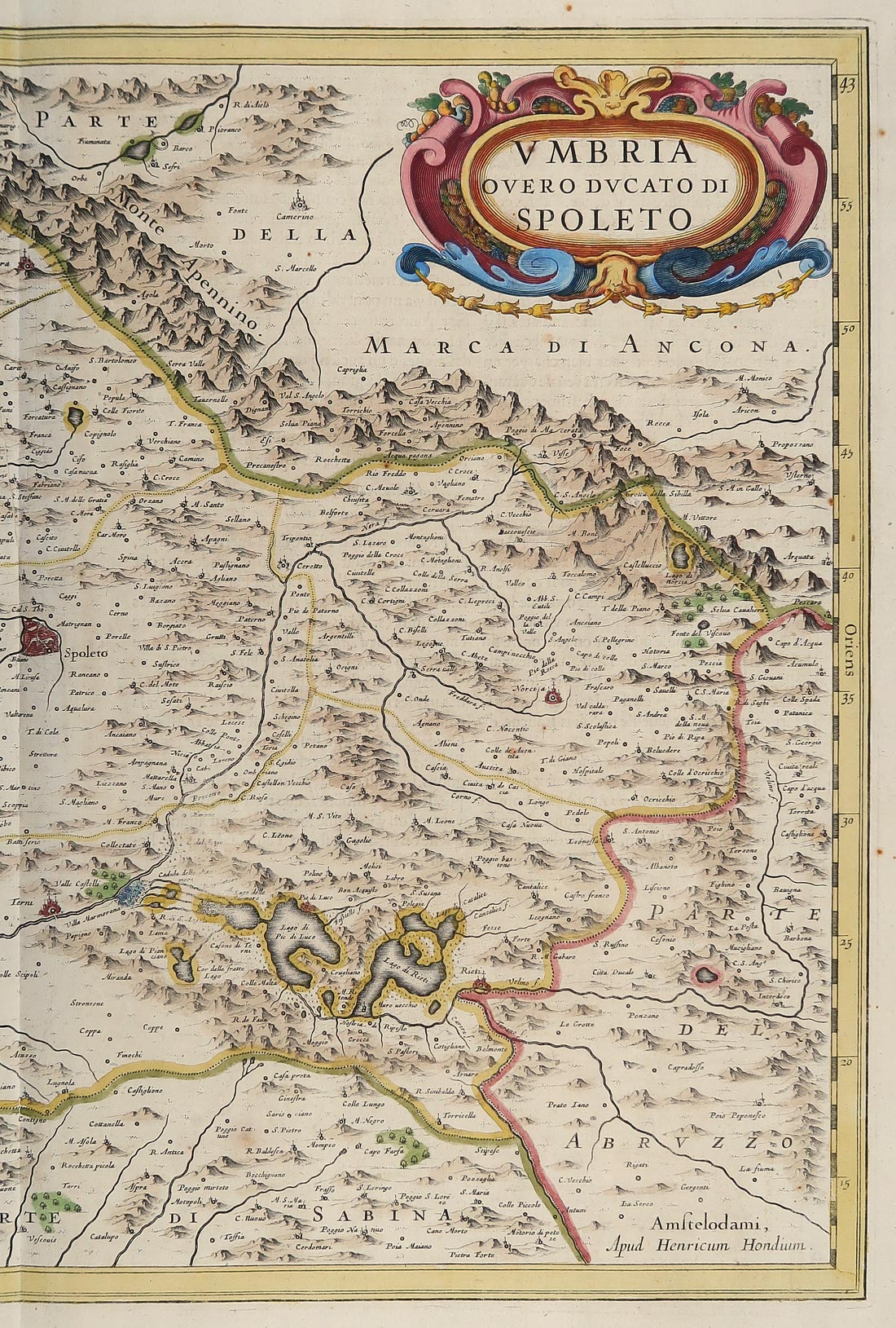 carta geografica ducato spoleto umbria hondius carta geografica ducato spoleto umbria