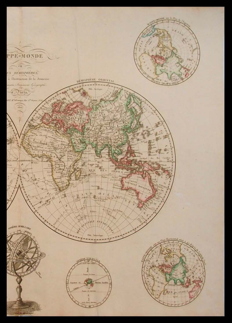 mappamondo antico herisson mappamondo herisson