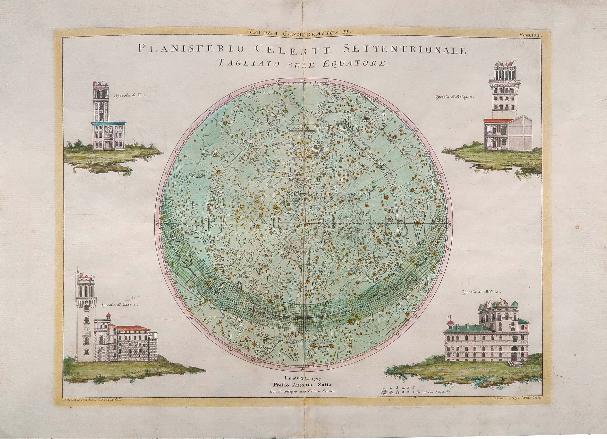 carta celeste planisfero settentrionale zatta carta celeste planisfero settentrionale