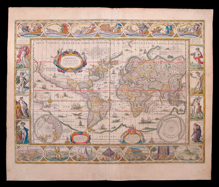 carta geografica antica mappamondo blaeu