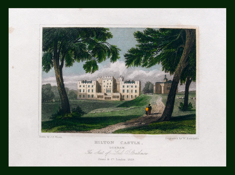 stampa antica paesaggio hilton