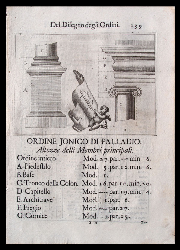 stampa antica ordine ionico palladio stampa antica ordine ionico