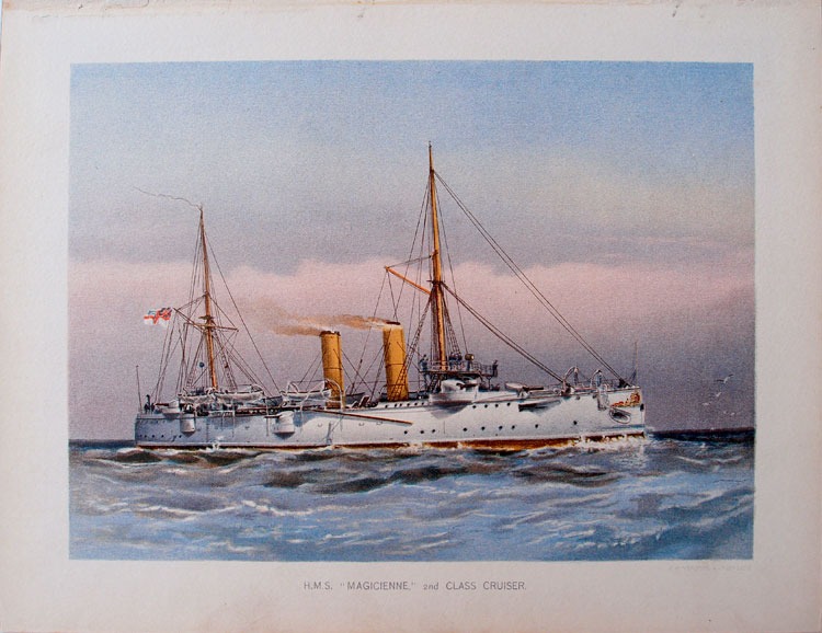 stampa antica nave magicienne