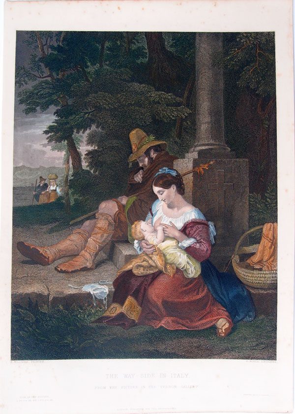 stampa antica mamma allatta
